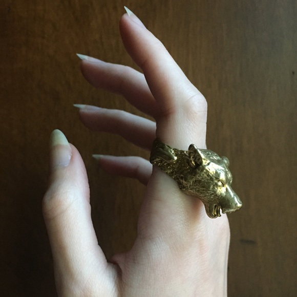Wolf Head Ring, Solid Brass, Hand Crafted - Picture 7 of 7